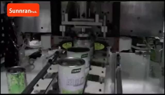 Mała okrągła maszyna do produkcji puszek 35CPM automatyczna do puszki z farbą 1L